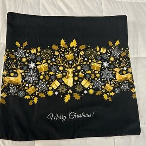 Merry Christmas Pillow Cover•18”x18” Soft Short Plush Fabric•Zipper Closure